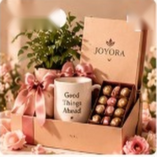 Cherished Moments Memory Trunk with custom greeting card, photo box and sweets