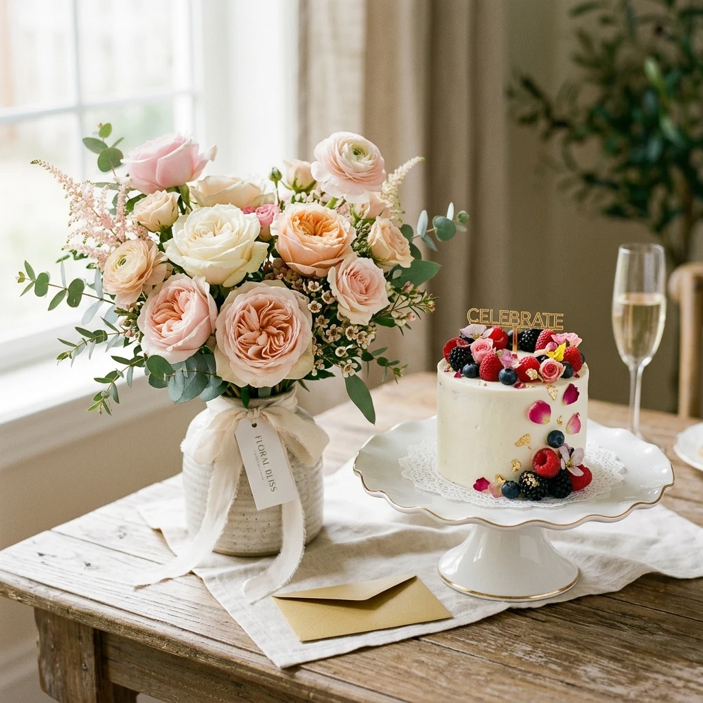 Flowers & Patisserie Duet Combo
