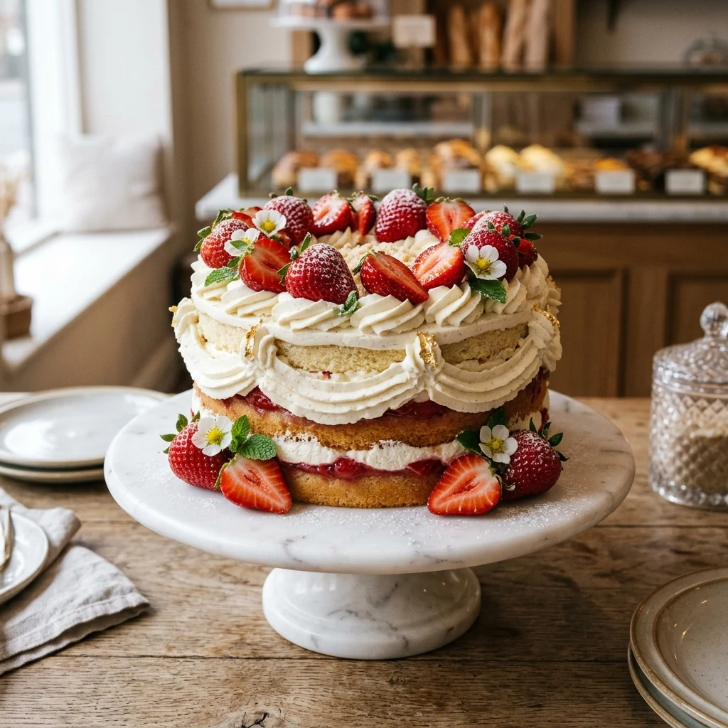 Strawberry Velvet Celebration Cake